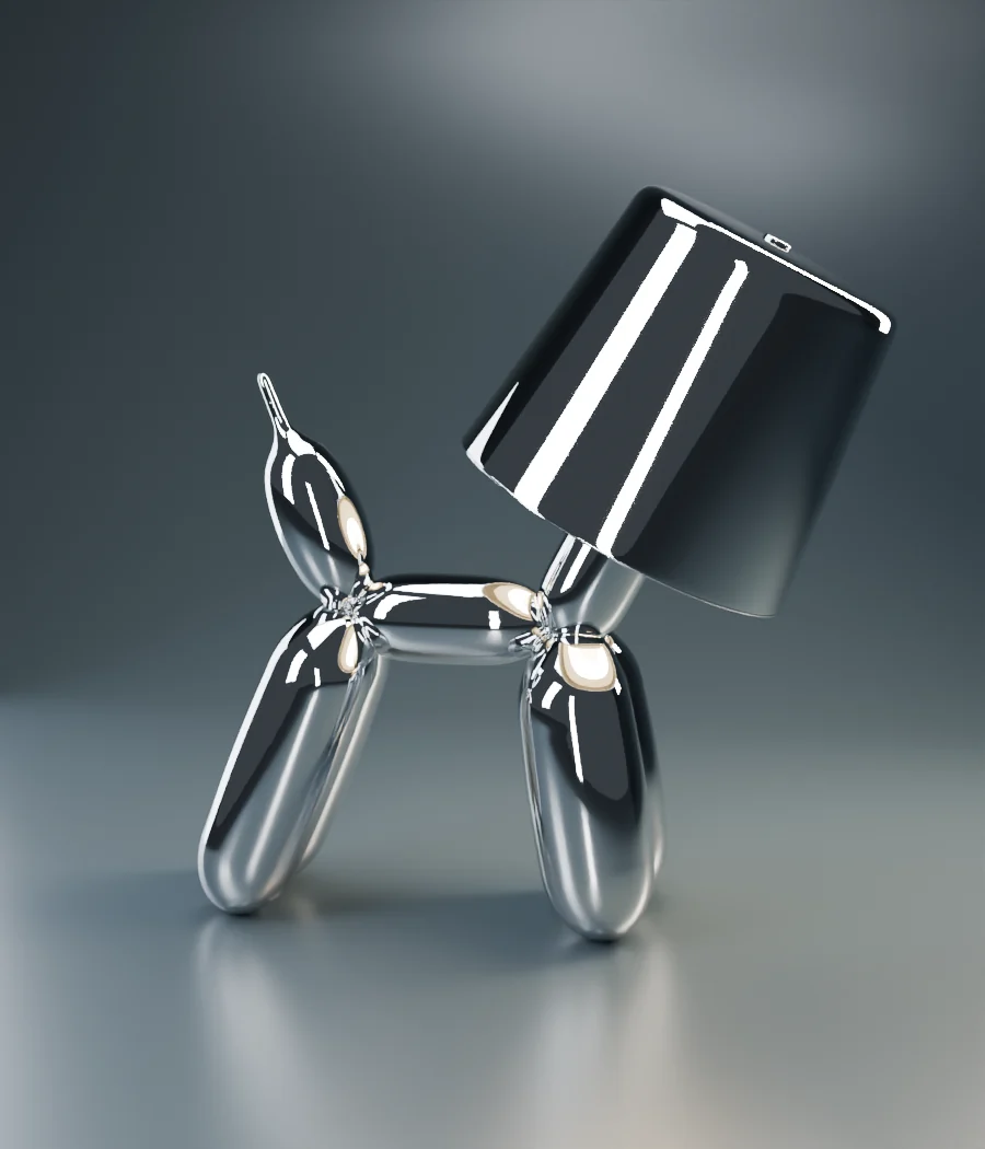 A RELAY player’s 3D model of mirrored Balloon Dog, made in Blender